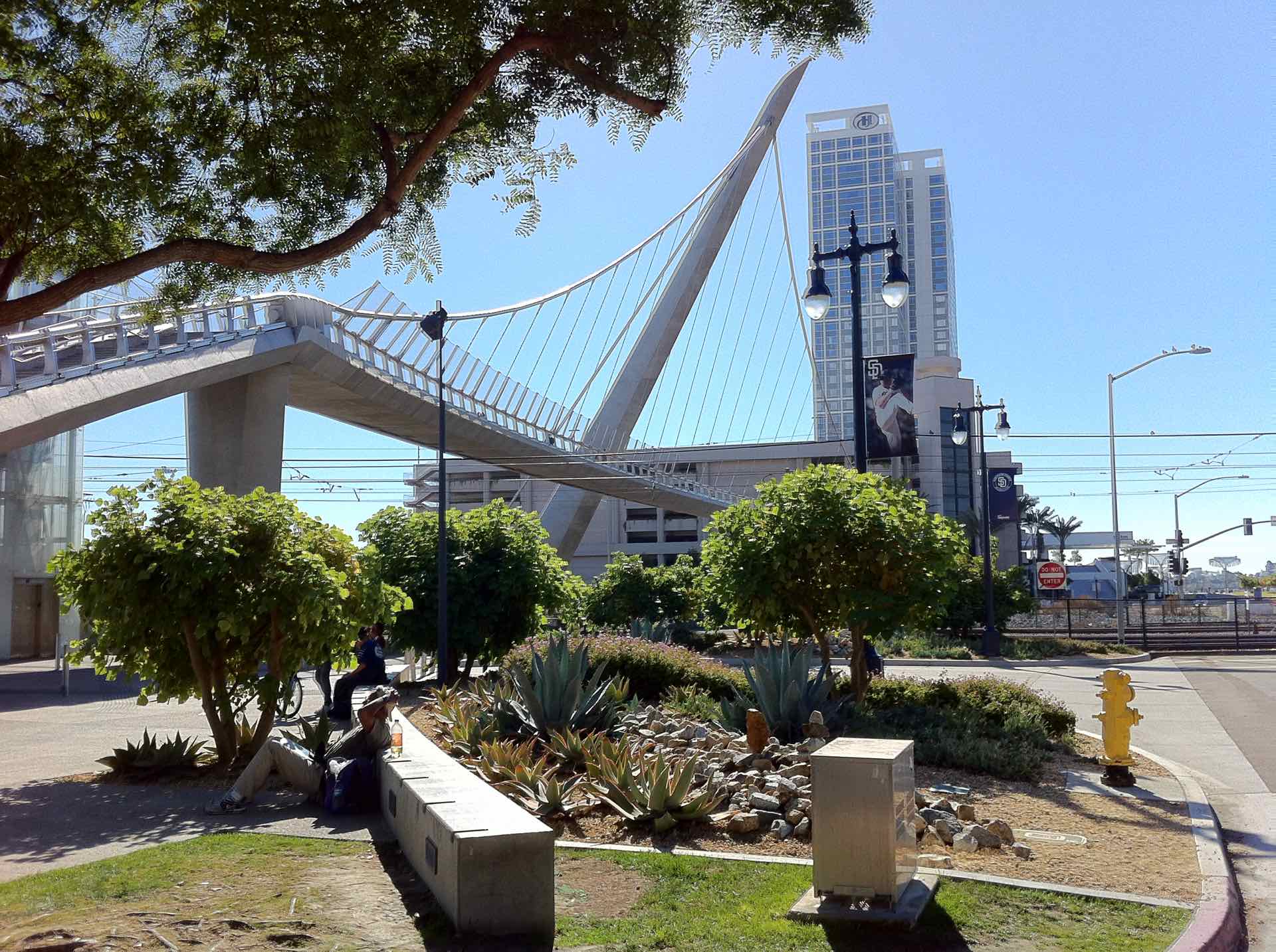 Harbor Drive Pedestrian Bridge Downtown San Diego