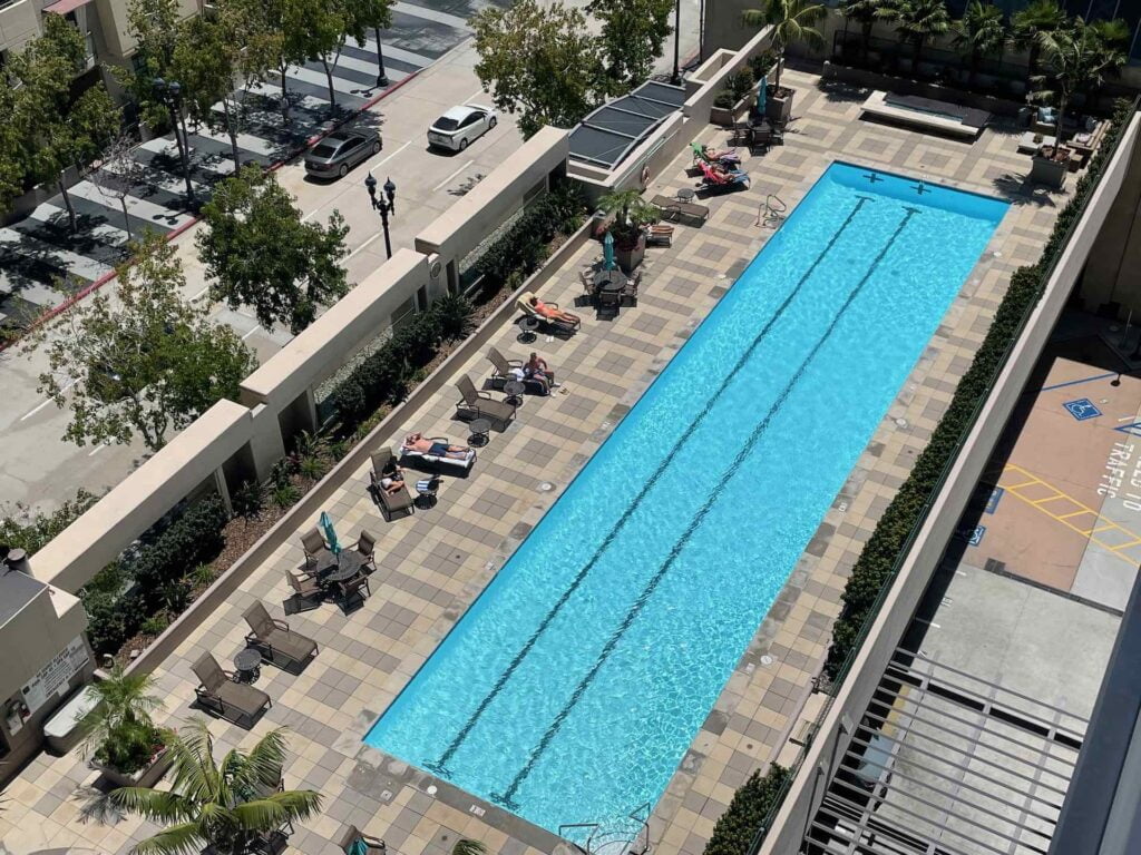 Pool Deck at Pinnacle Pool deck at Pinnacle Museum tower