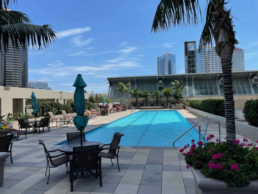 Pool Deck The Pinnacle luxury high rise condo building pool deck