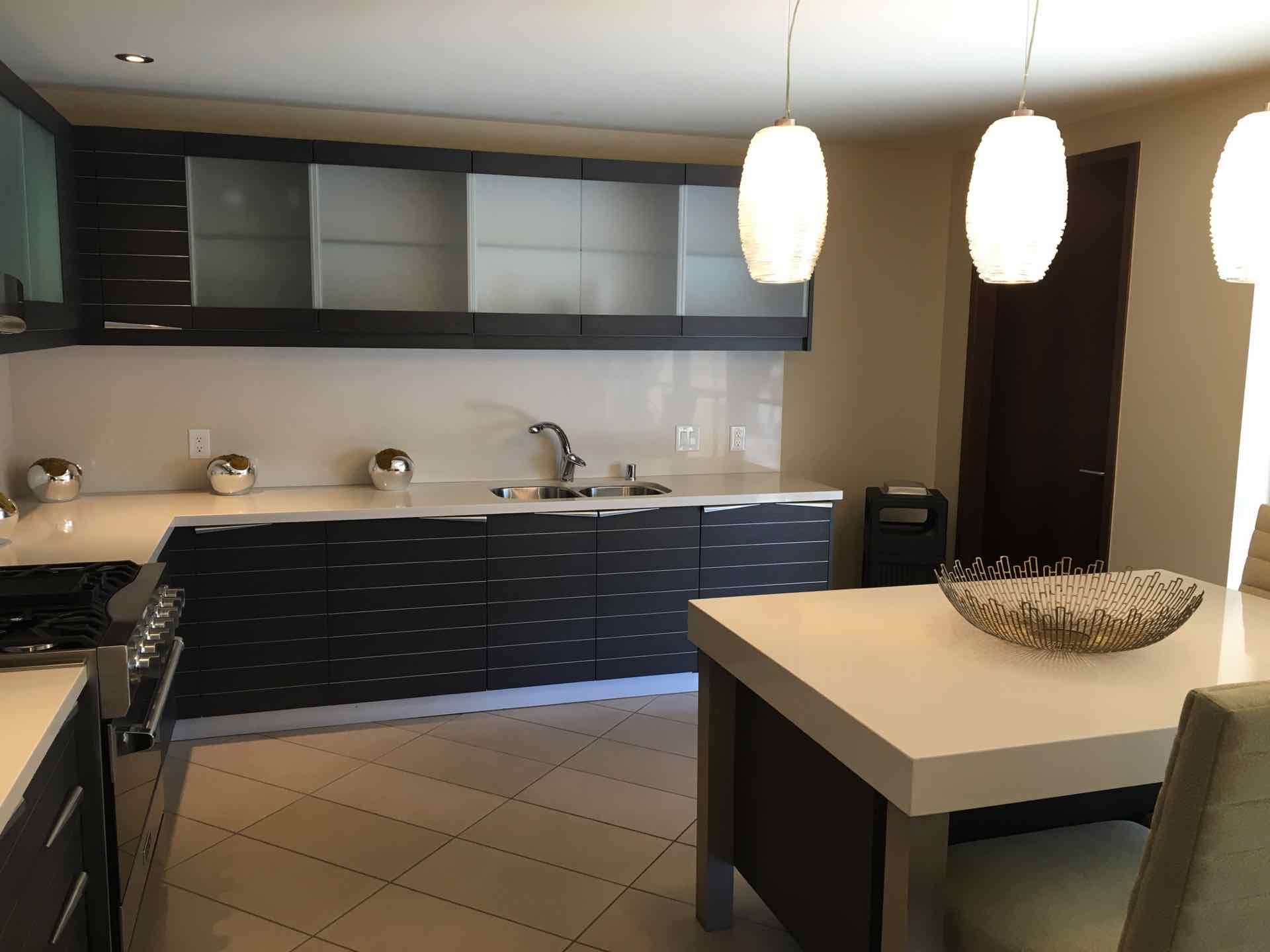 Community Lounge kitchen area of luxury condominium tower
