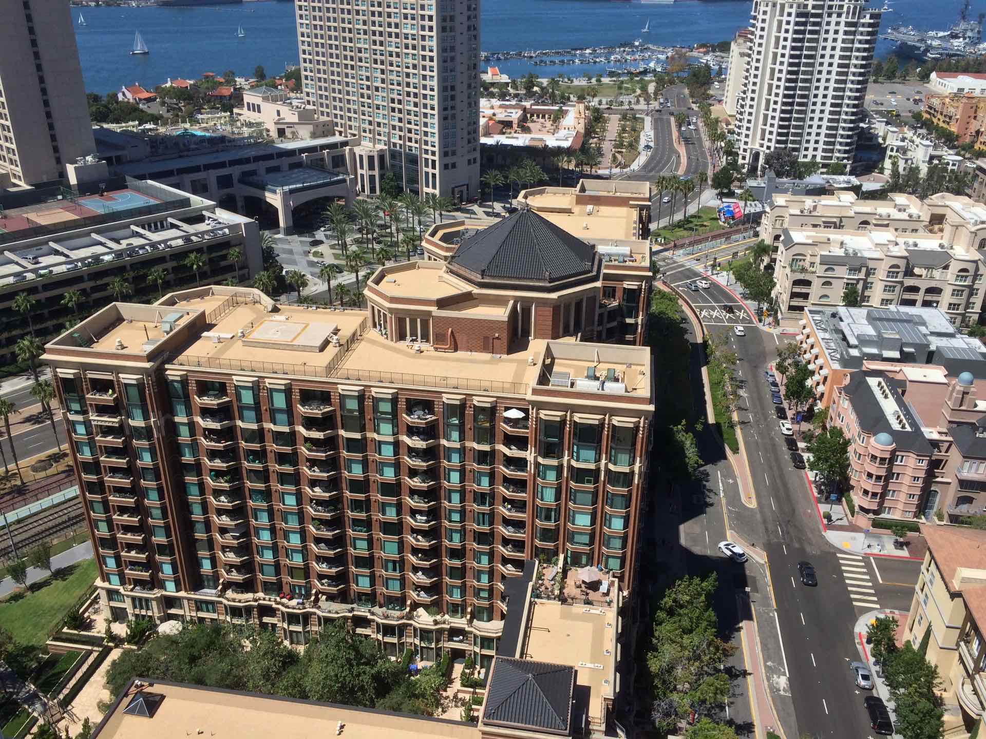 cityfront terrace luxury condo building from the air