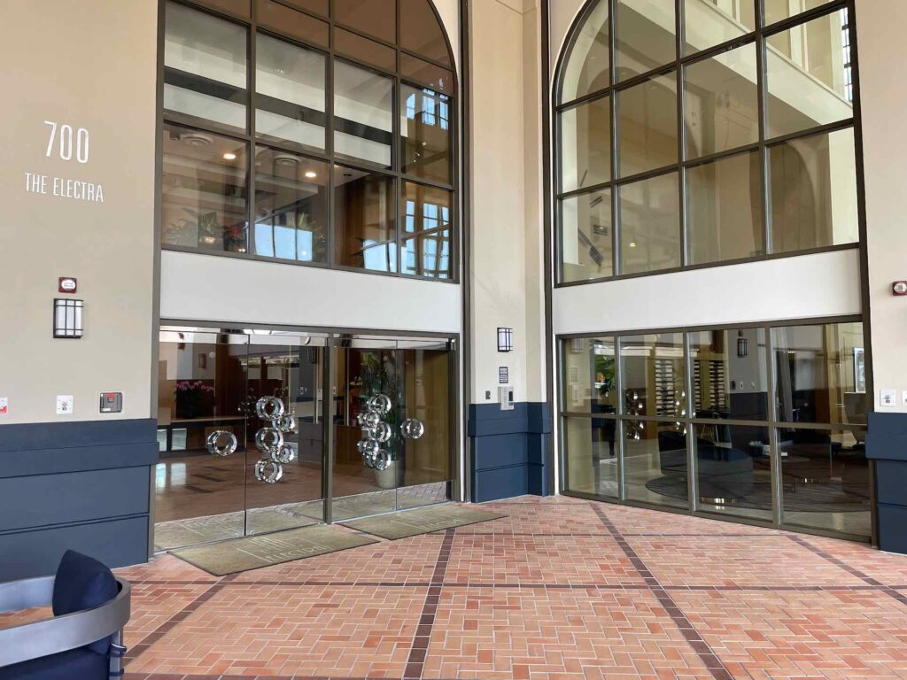 Entry to Electra San Diego Outside entrance to 700 west e street building