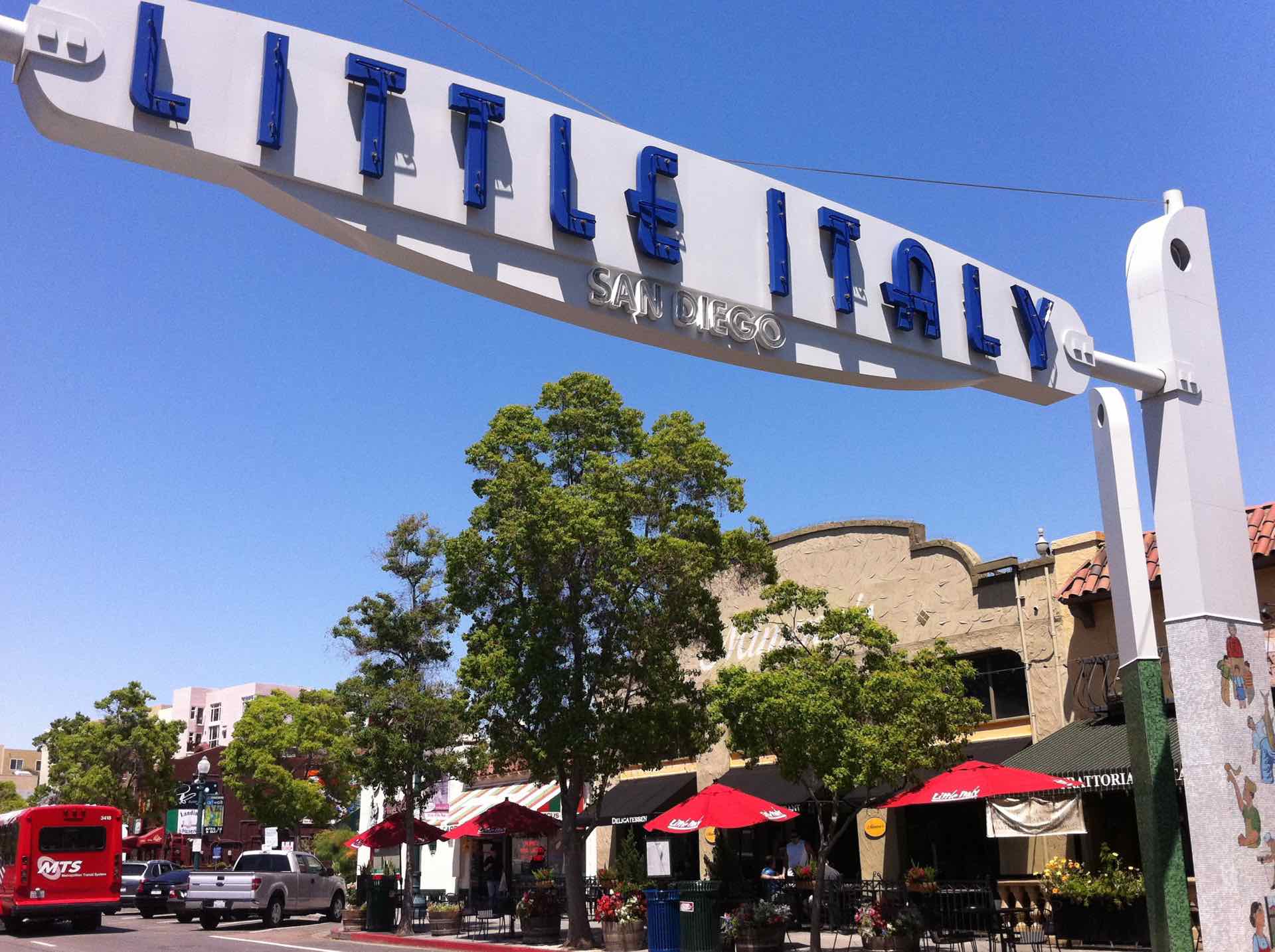 'Little Italy' Sign in Downtown San Diego