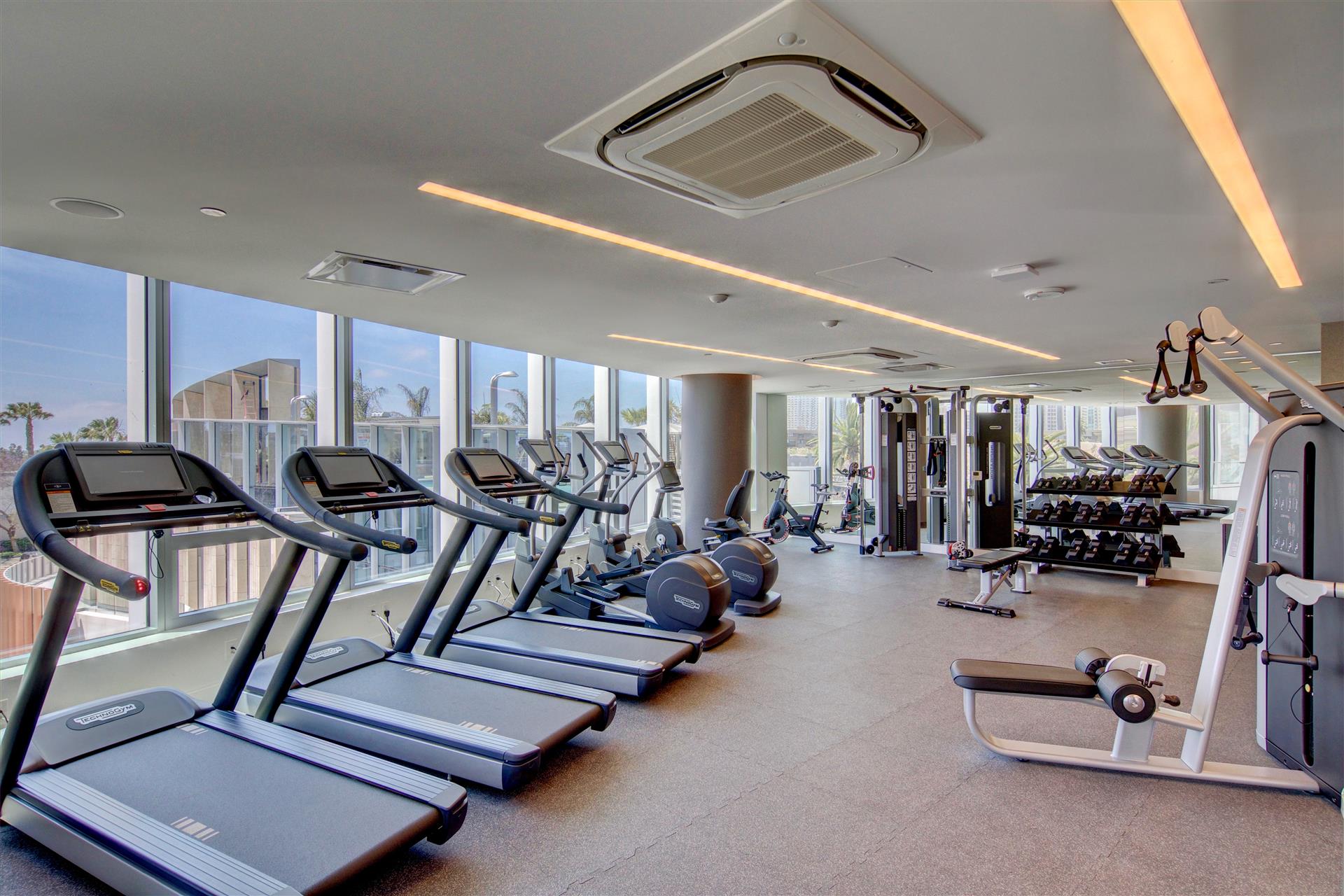 Fitness Center located on fourth floor of high rise tower