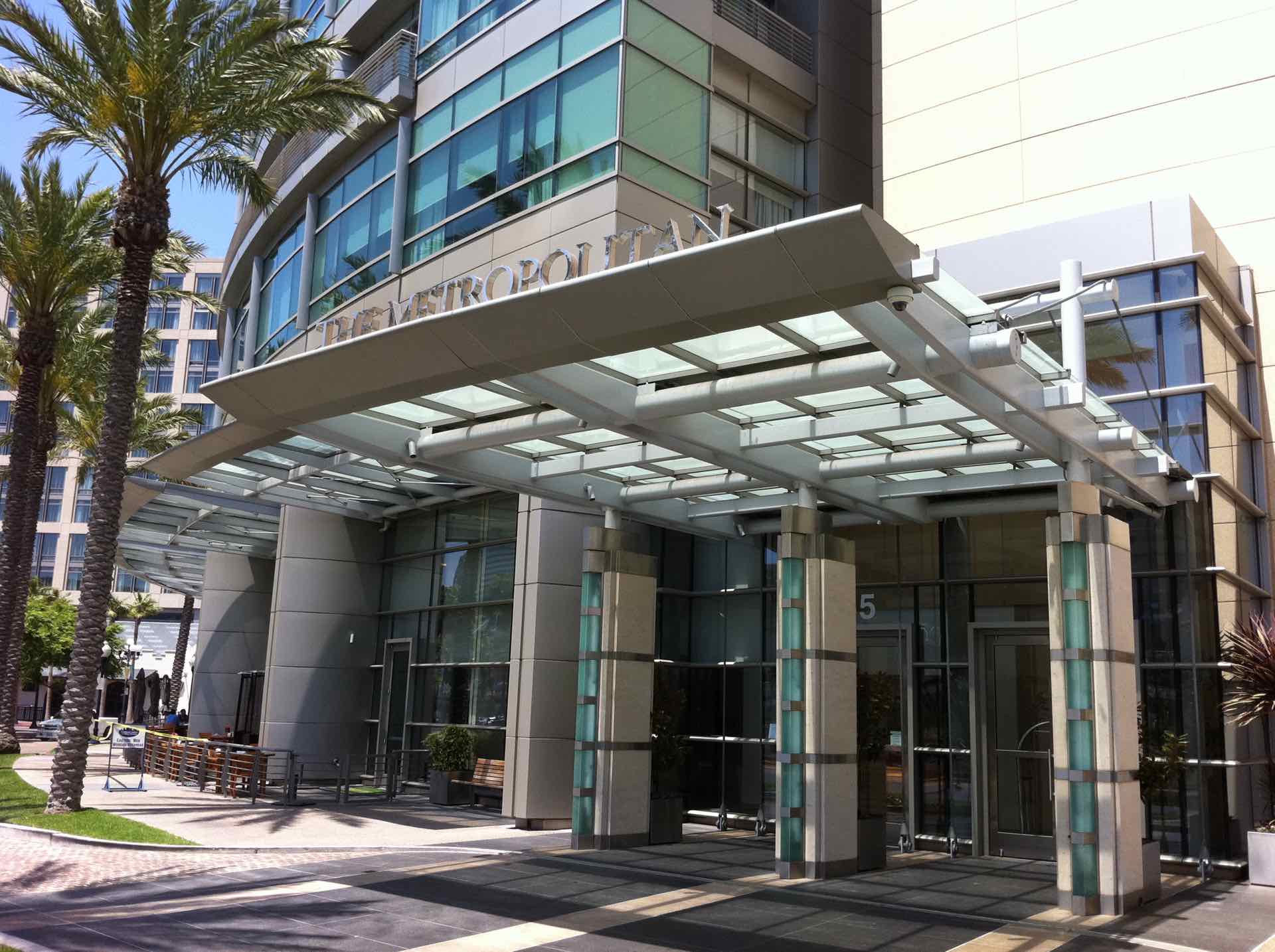 Entrance to The Metropolitan luxury condos in San Diego East Village