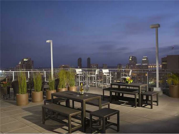 Rooftop Deck at Night
