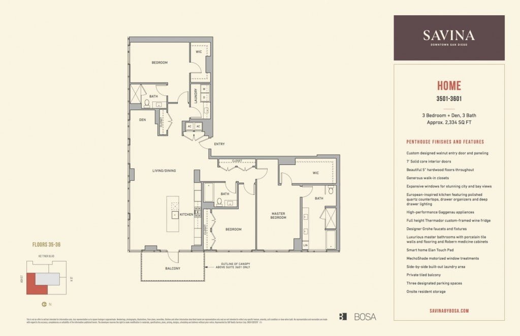 Savina 3501-3601 Floor Plan Image
