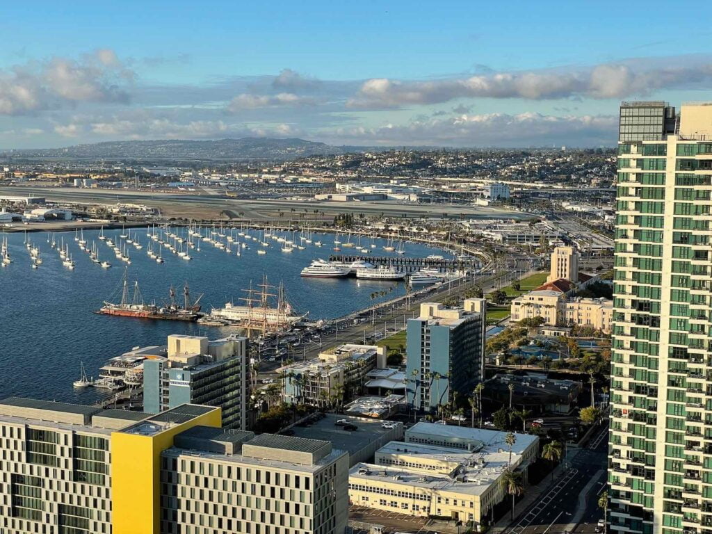 pacific gate penthouse views towards the san diego bay