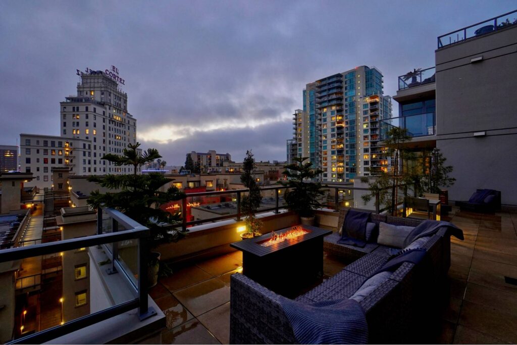 Cortez Hill San Diego condo with a city view