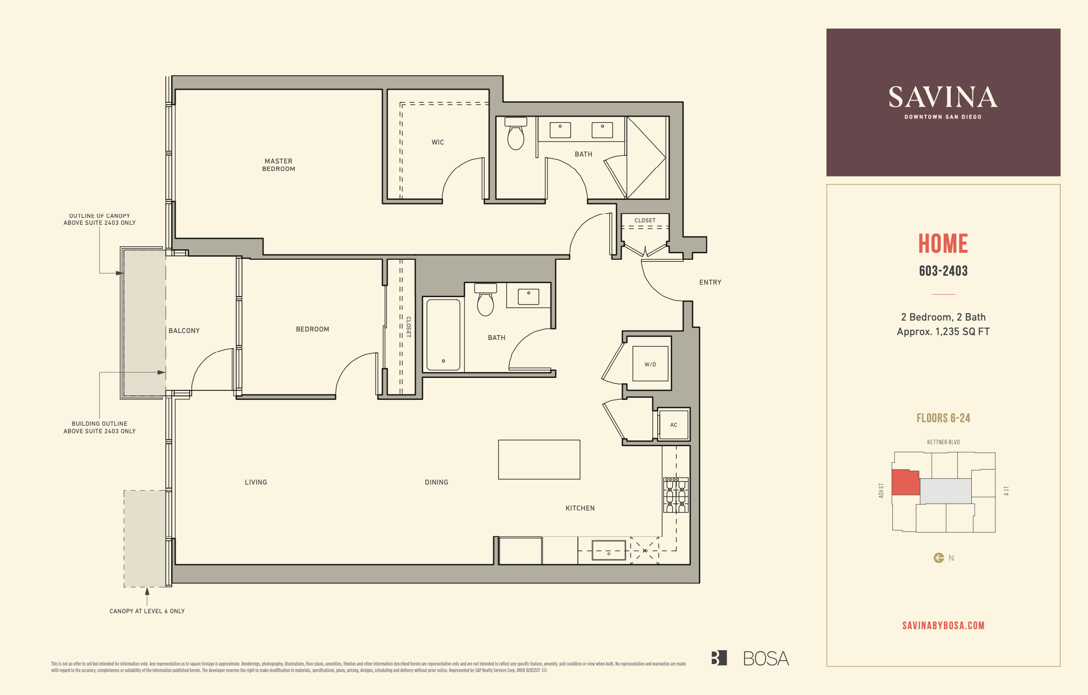 Savina residence 603 thru 2403 floor plan