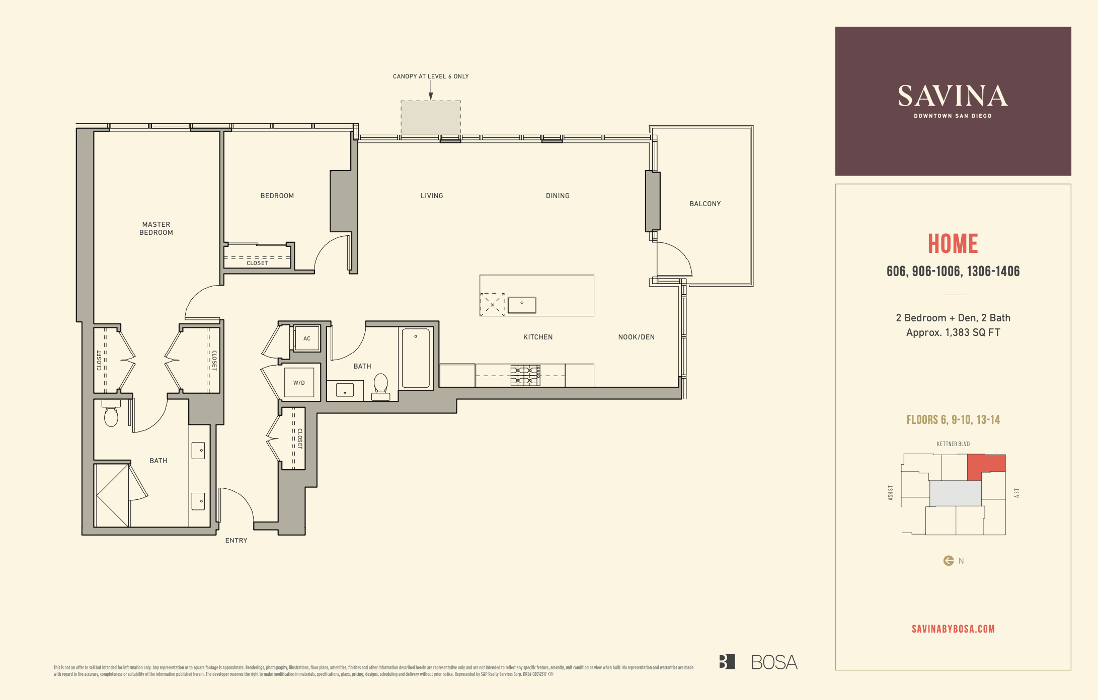 Savina residence 606, 906 thru 1006 and 1306 thru 1406 Floor Plan