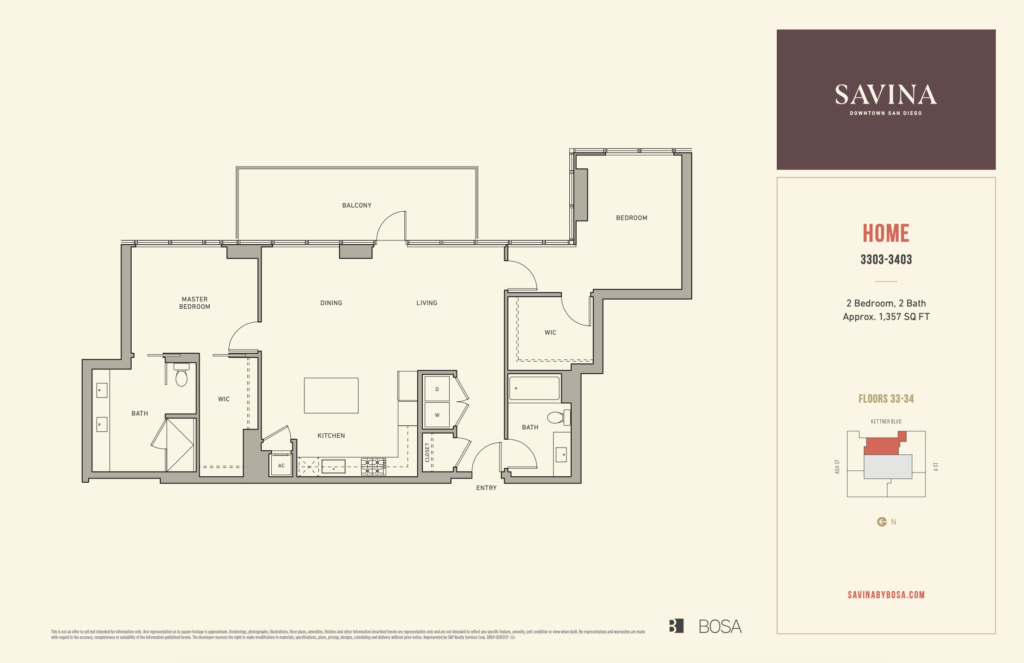 Savina residence 3303 and 3403 floor plan