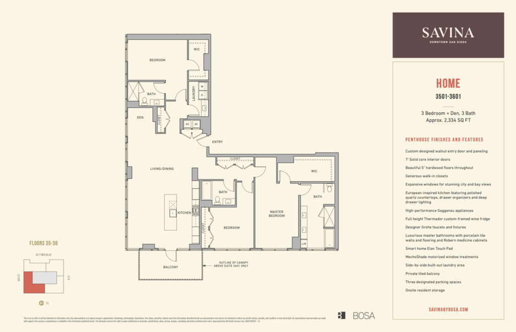 Savina residence 3501 and 3601 floor plan