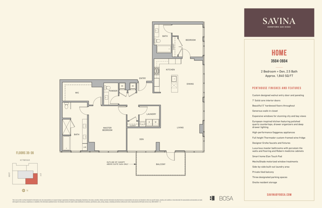 Savina residence 3504 and 3604 floor plan