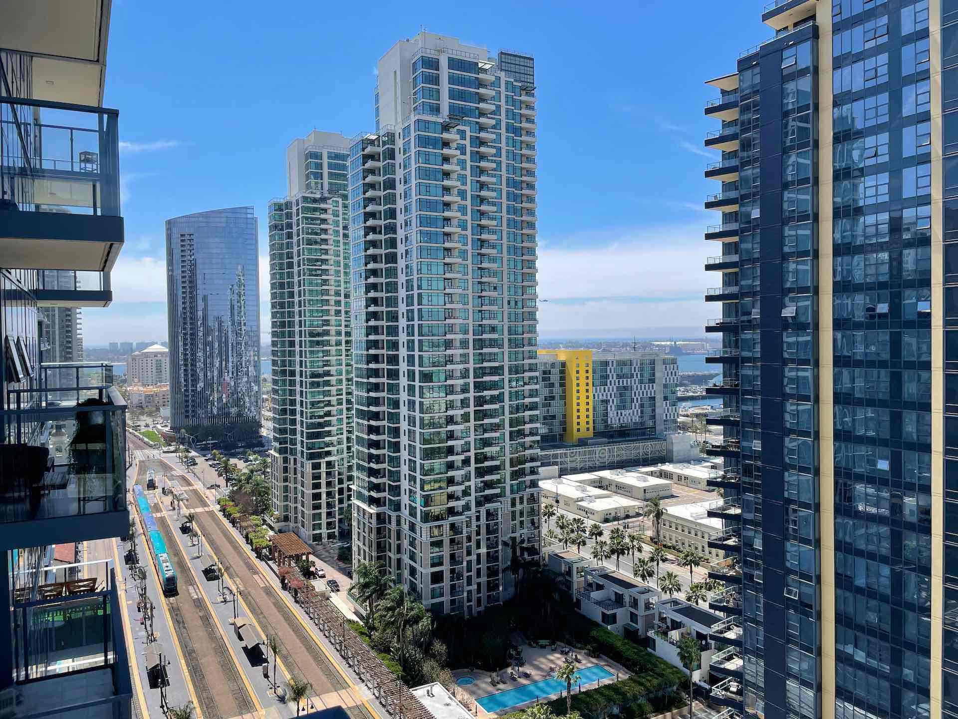 the grande condo towers in San Diego downtown